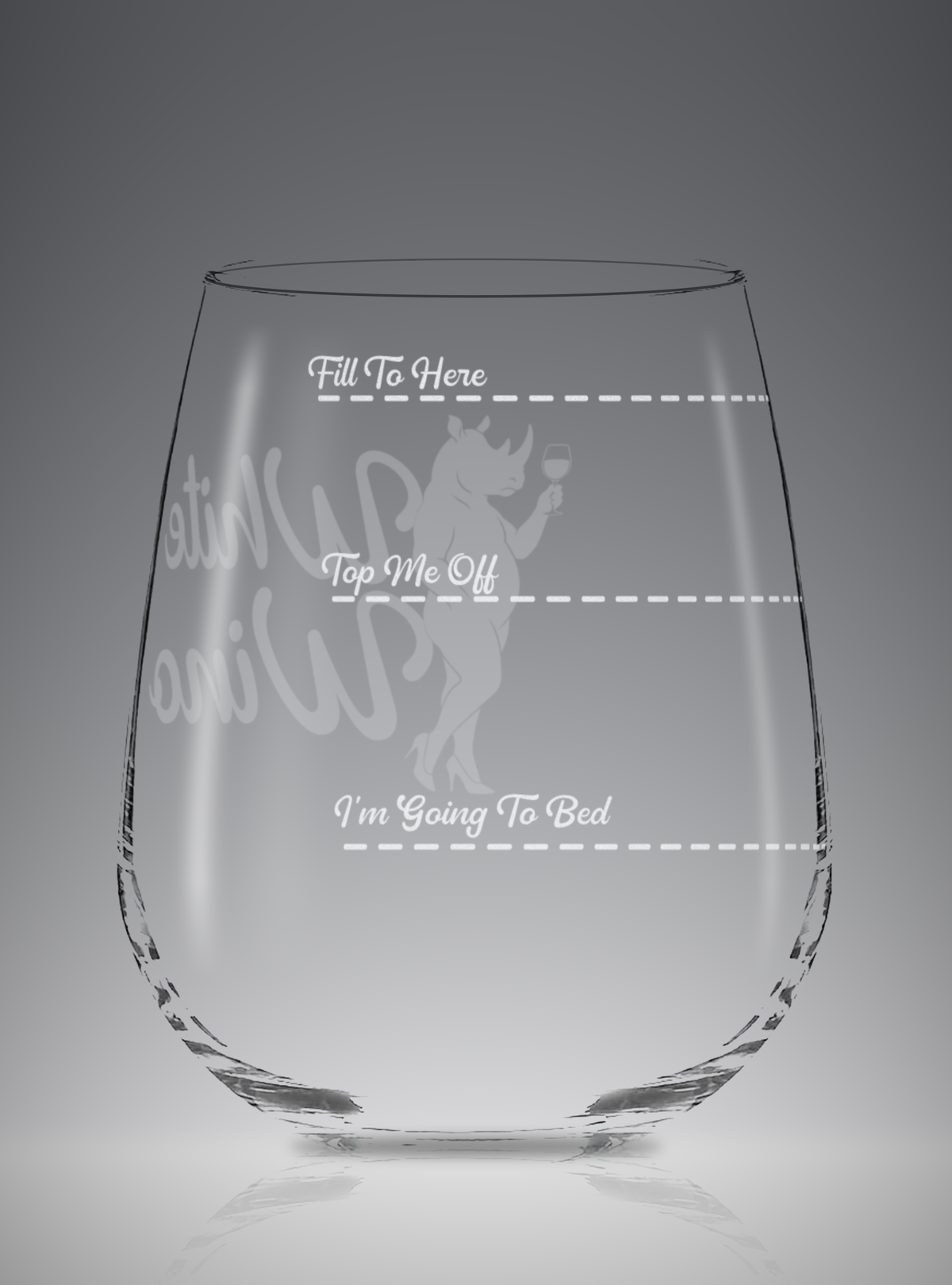 Fill Line Stemless wine glass