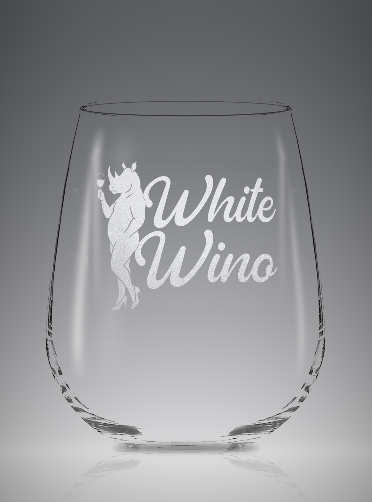 White Wino Stemless wine glass