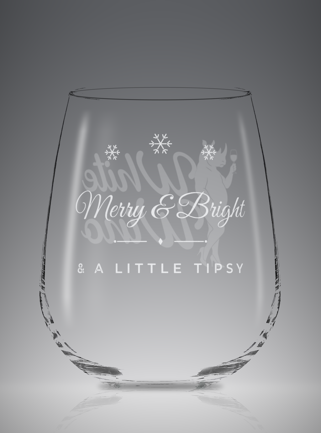 Merry, Bright & a Little Tipsy | Stemless