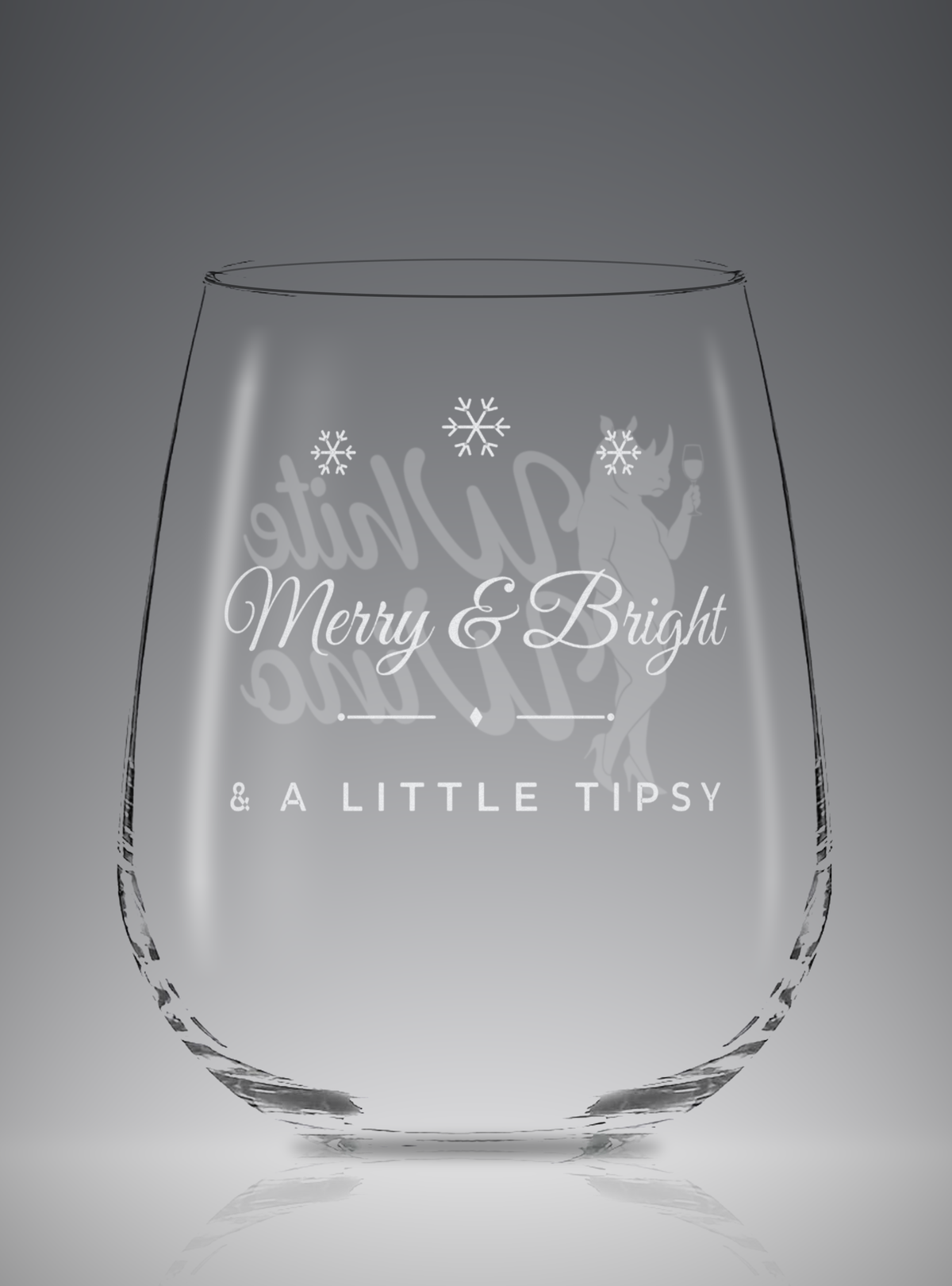 Merry, Bright & a Little Tipsy | Stemless