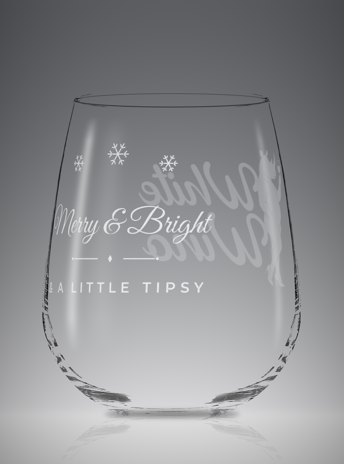 Merry, Bright & a Little Tipsy | Stemless