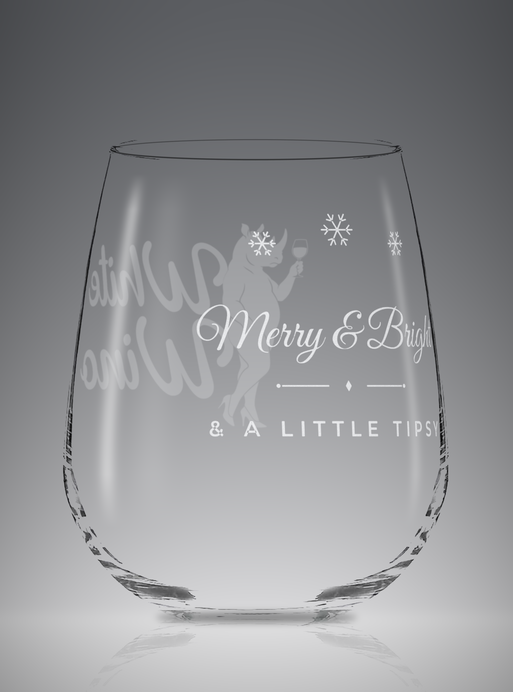 Merry, Bright & a Little Tipsy | Stemless