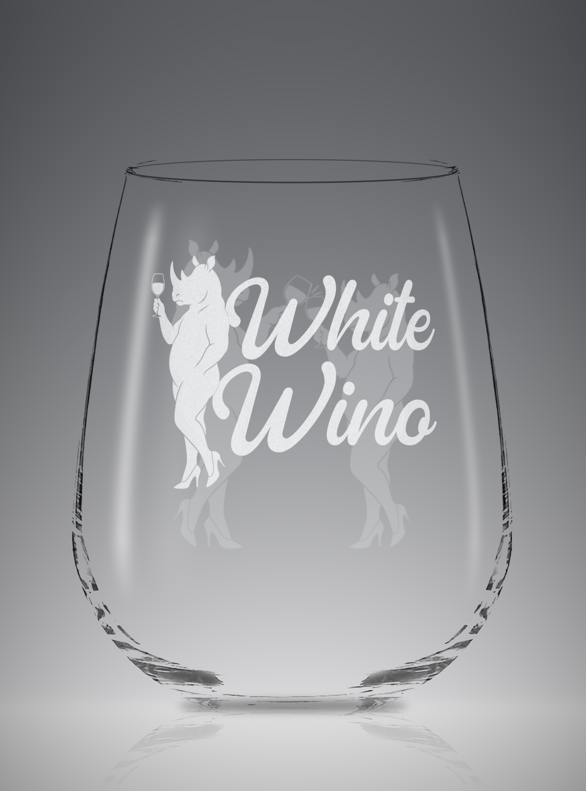 Rhino Cheers | Stemless