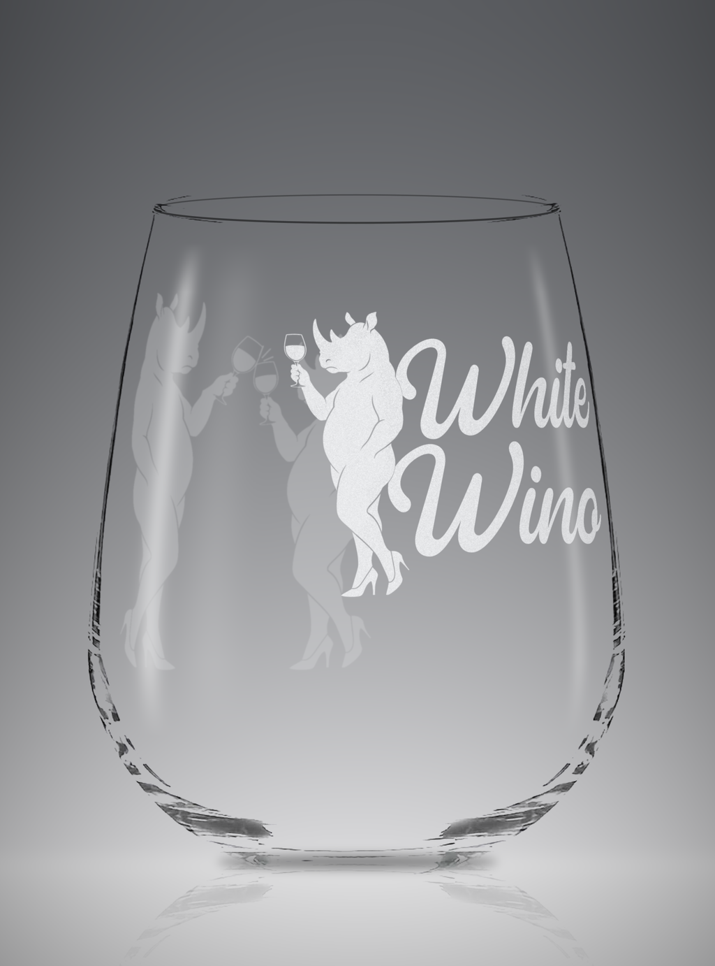 Rhino Cheers | Stemless